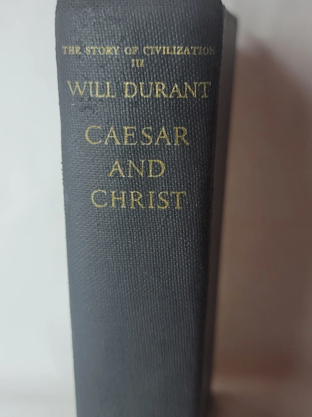 Will Durant Caesar and Christ Hardcover Book - Gray 1944